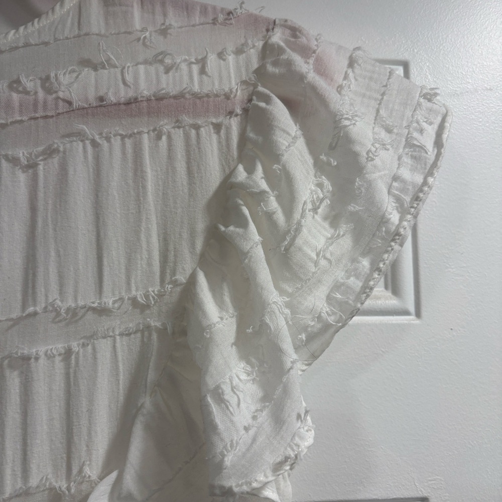 Love Riche White Ruffled Wrap Mini Dress - Picture 4 of 12